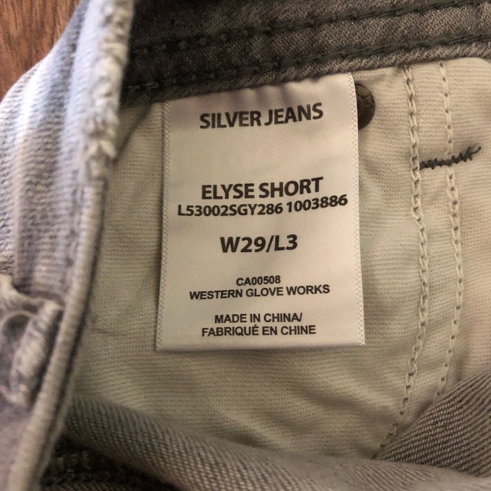 Silver Elyse gray denim/jean shorts size 29 - Picture 5 of 7